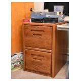 Oak 2-Drawer File Cabinet