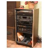 Vintage Sony Stereo System with 3-Way Speakers & Cabinet