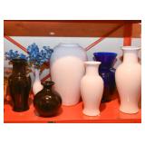Pottery & Glass Vases 