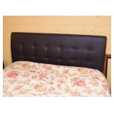 Queen Size Black Upholstered Headboard