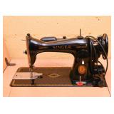 Vintage Singer Sewing Machine with Work Table / Cabinet