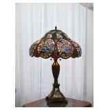 Stained Glass Table Lamp - Roses