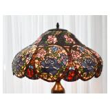 Stained Glass Table Lamp - Roses