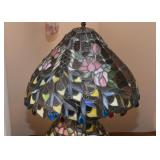 Stained Glass Table Lamp - Peacock (needs repair)