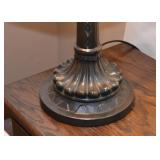 Stained Glass Table Lamp - Blue Roses