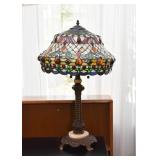 Stained Glass Table Lamp - Ornate Jewels Design