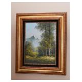 Framed Artwork / Painting - Landscape, Signed