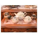 Owl Figurines, Ceramic Tea Set