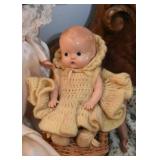 Vintage Baby Doll in Handmade Doll Dress