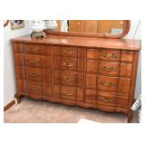 Lowboy Chest of Drawers / Dresser with Mirror