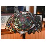 Stained Glass Table Lamp, Red Roses (there are 2 of these)