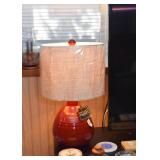 Red Ceramic Table Lamps (there are a pair of these)