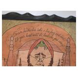 Vintage Wood Carved Wall Hanging / Plaque