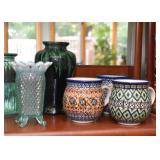 Glass & Pottery Vases, Coffee Mugs