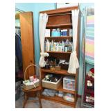 Tall Bookshelf / Bookcase, Spindle Back Wood Chair