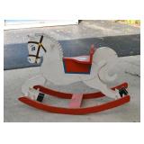 Vintage Wooden Rocking Horse