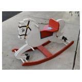 Vintage Wooden Rocking Horse