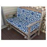 Wooden Garden Glider with Cushion