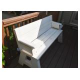 Pair of Folding Garden Benches - the two together convert to a picnic table