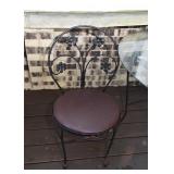 Metal Bistro Table & Chairs (Glass Top) 