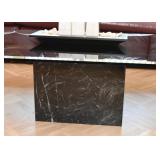 Smoky Glass Top Coffee / Cocktail Table with Marble Base Smoky Glass Top Coffee / Cocktail Table with Marble Base