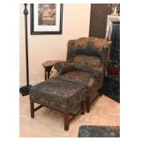 Pair of Wingback Chairs & Ottomans Pair of Wingback Chairs & Ottomans