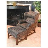 Pair of Wingback Chairs & Ottomans