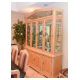 Lighted China Cabinet with Glass Shelves