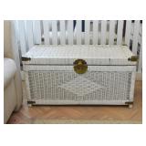 White Wicker Trunk White Wicker Trunk