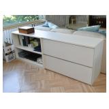 White Laminate Bookshelf & Chest White Laminate Bookshelf & Chest