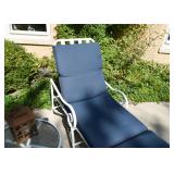 White Metal Outdoor Loungers / Lounge Chairs (there are 4 of these available) White Metal Outdoor Loungers / Lounge Chairs (there are 4 of these available)