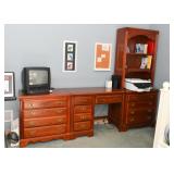 Traditional Style Chest of Drawers, Desk & Chest with Bookcase Hutch