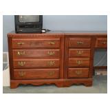 Traditional Style Chest of Drawers, Desk & Chest with Bookcase Hutch