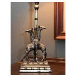 African Themed Table Lamp (2 Giraffes)