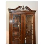 Vintage Lighted Display Cabinet / Curio with Glass Shelves