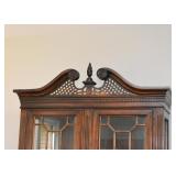 Vintage Lighted Display Cabinet / Curio with Glass Shelves