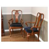 Dining Table & 8 Chairs with Blue Upholstered Seats