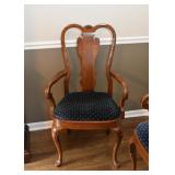 Dining Table & 8 Chairs with Blue Upholstered Seats