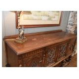 Antique Carved Oak Buffet / Sideboard