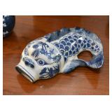 Chinese Blue & White Koi Fish 