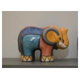 Raku Pottery African Animal Figurines - Made in South Africa (Elephant)
