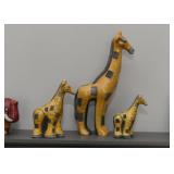 Raku Pottery African Animal Figurines - Made in South Africa (Giraffes - 3 Sizes)