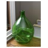 Green Glass Demijohn Bottle