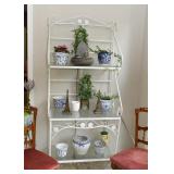White Metal Garden Shelf / Rack