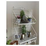 White Metal Garden Shelf / Rack