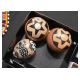 African Decorated Stone Eggs & Orbs