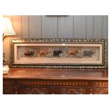 Wood Carved African Animals Shadow Box - 3D