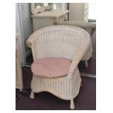 Pretty Contemporary Wicker Vanity & Chair