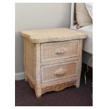 Pair of Contemporary Wicker Nightstands