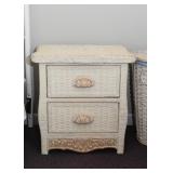 Pair of Contemporary Wicker Nightstands